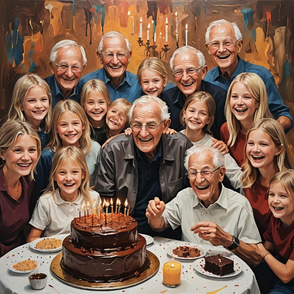 Grandpa's 100th Birthday: An Abstract Family Celebration