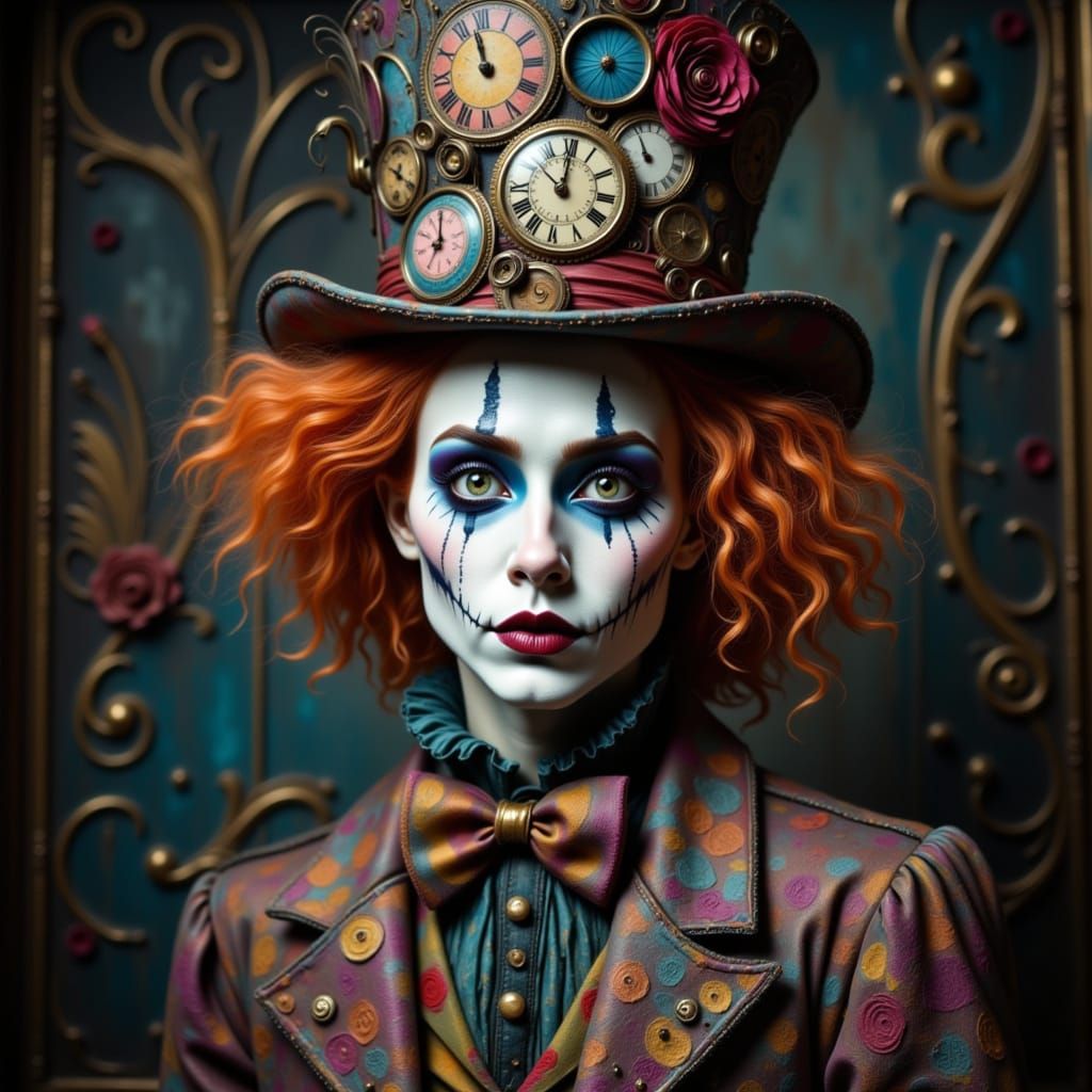 Mad Hatter Portrait in Steampunk Style