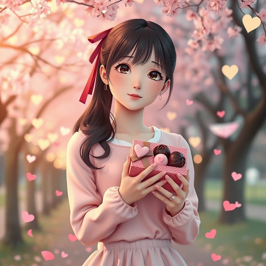 Surreal Cherry Blossom Romance with Handmade Chocolates and ...