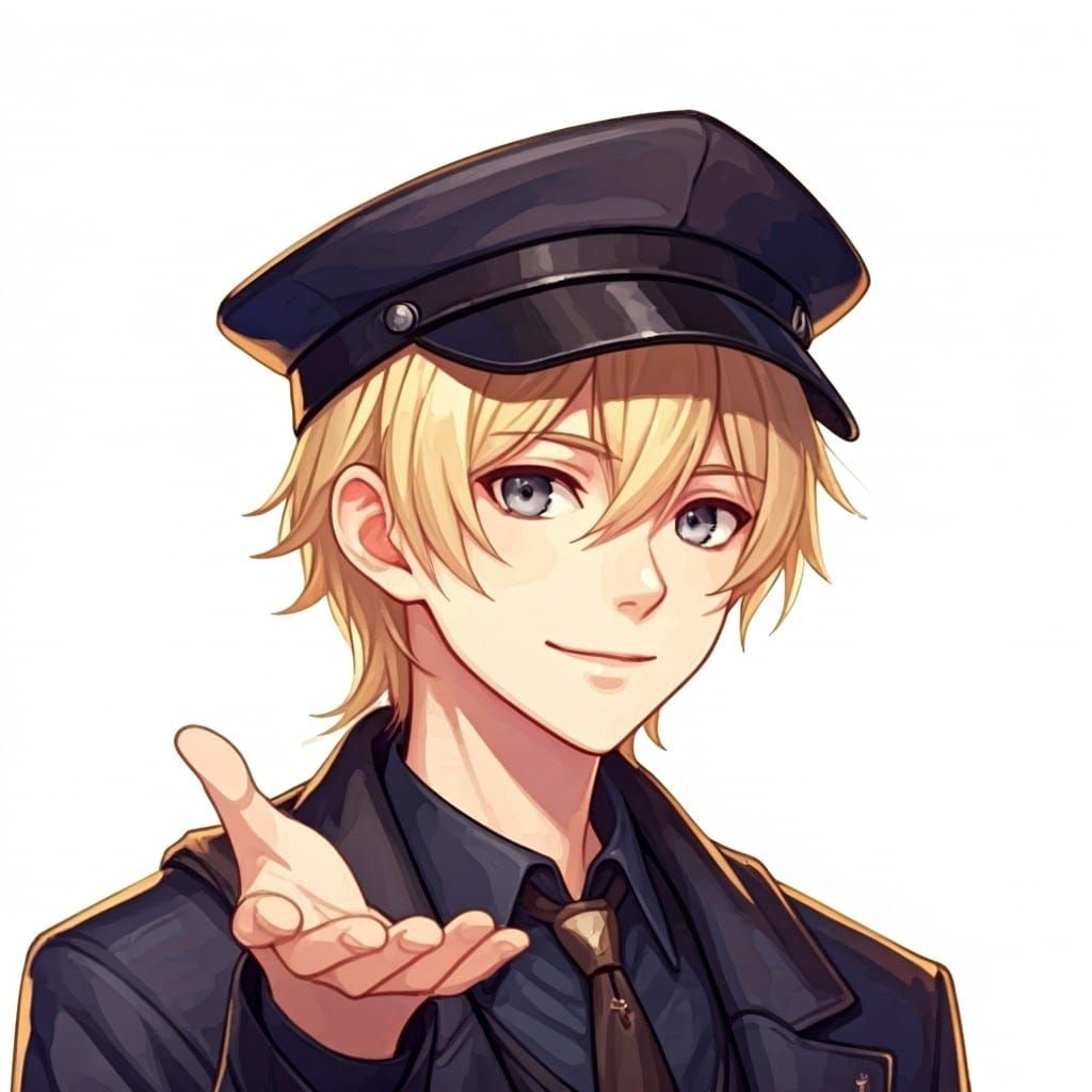 Sleek Youth in Enchanted Watercolor Landscape