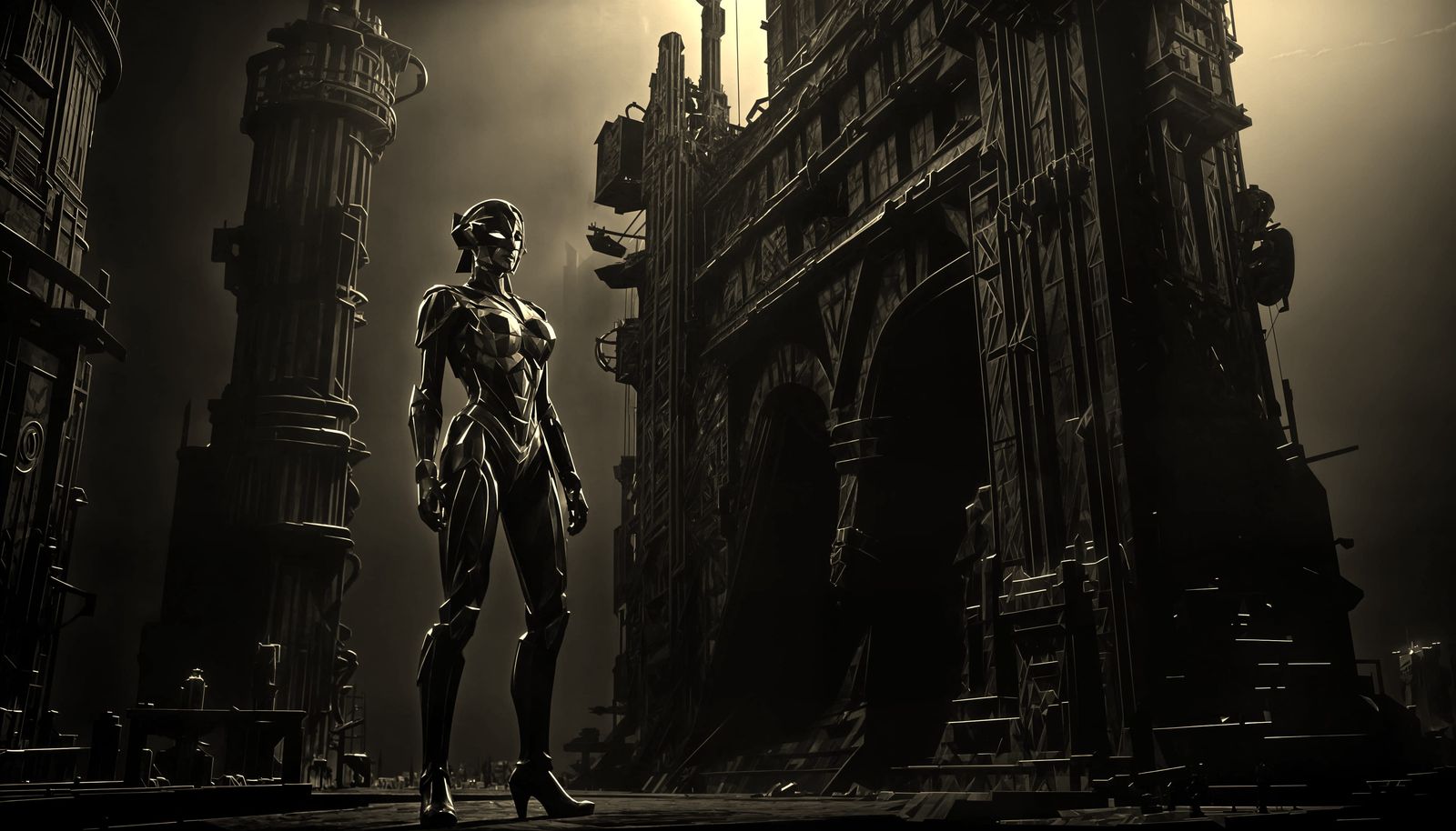 German Expressionist Ruler of a Futuristic Metropolis