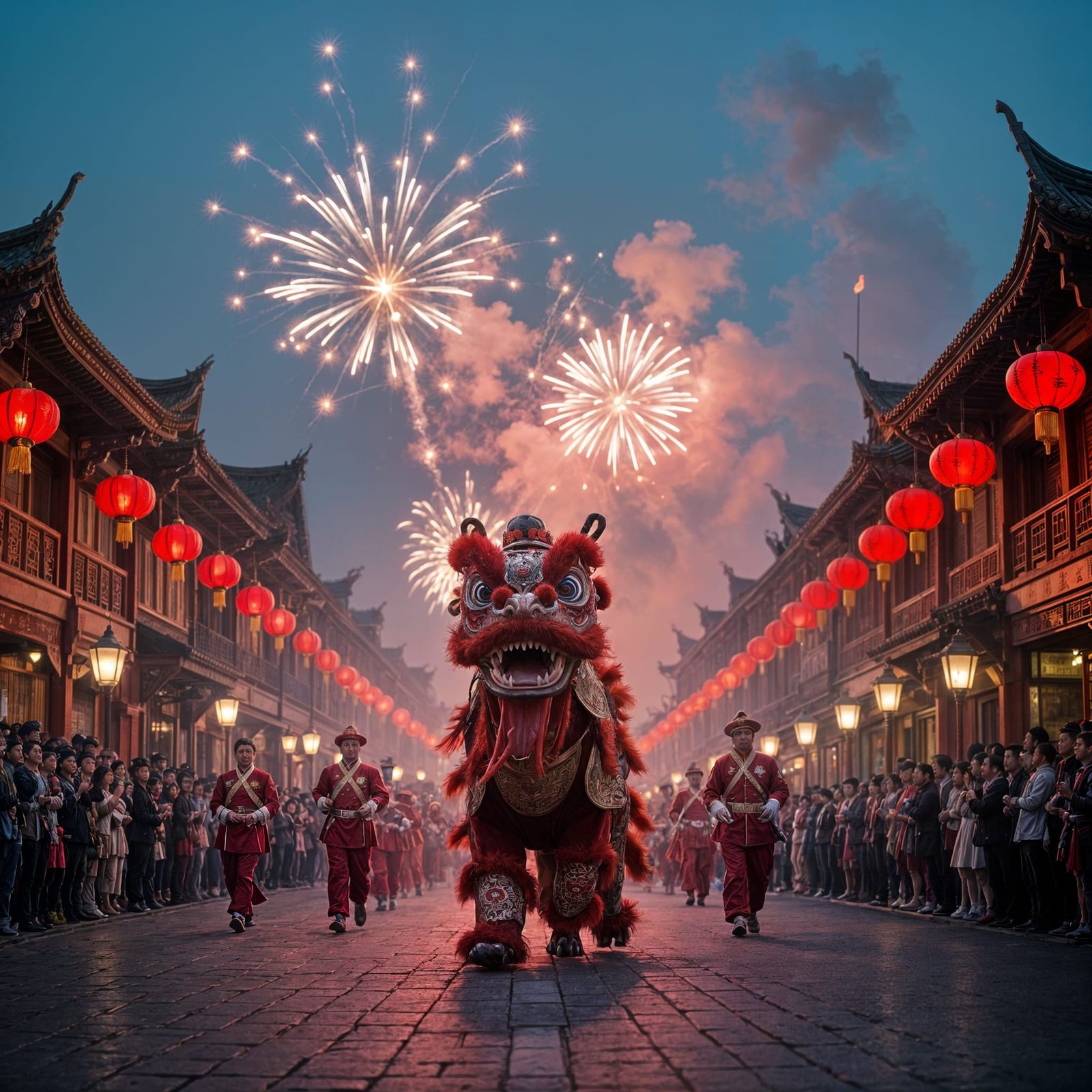 Spectacular Chinese Dragon Parade at Night