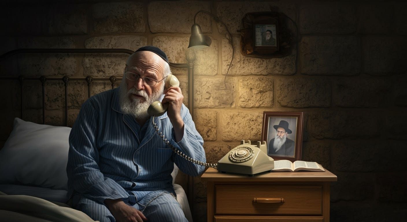 Hasidic Man in Jerusalem Street: Digital Caricature