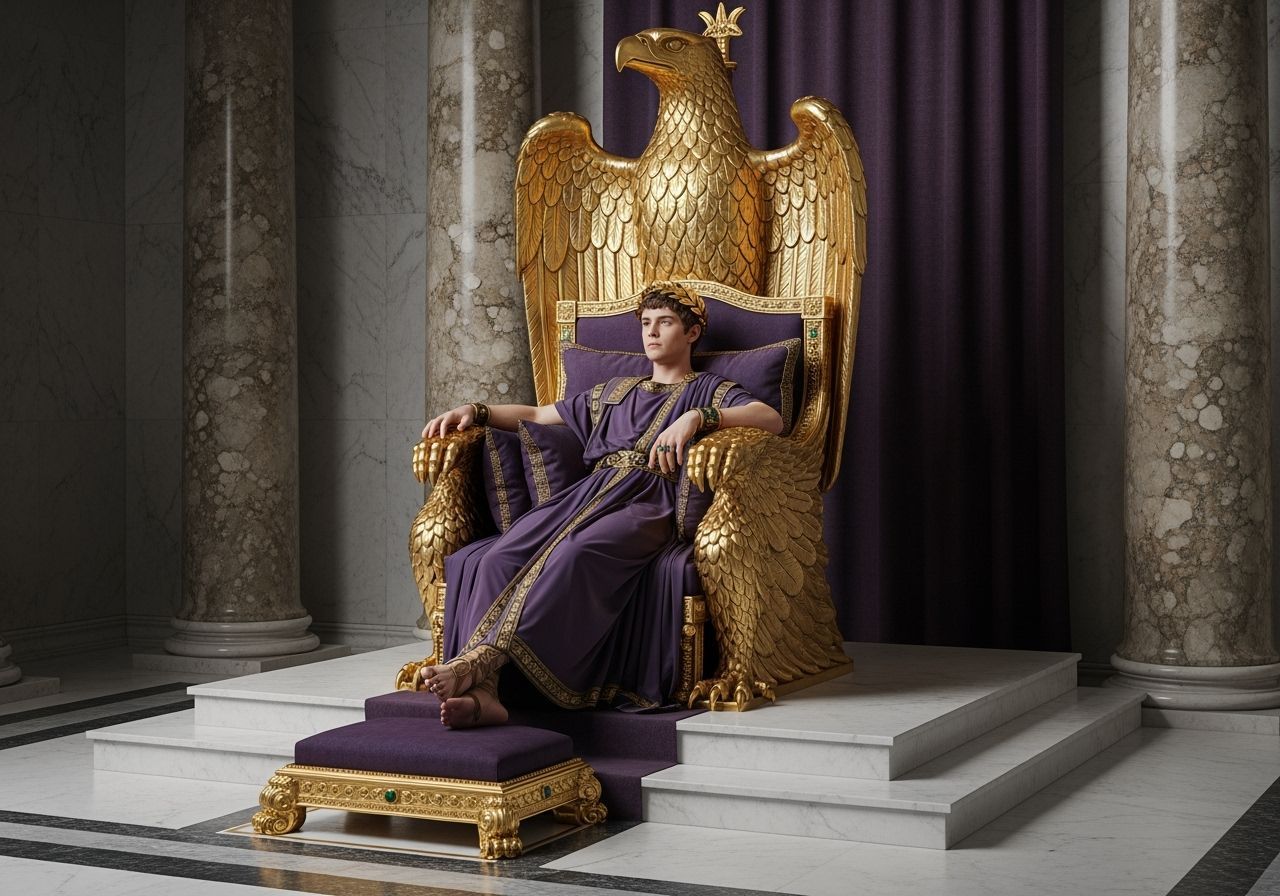 Emperor Nero on Eagle Throne, Professional Photography