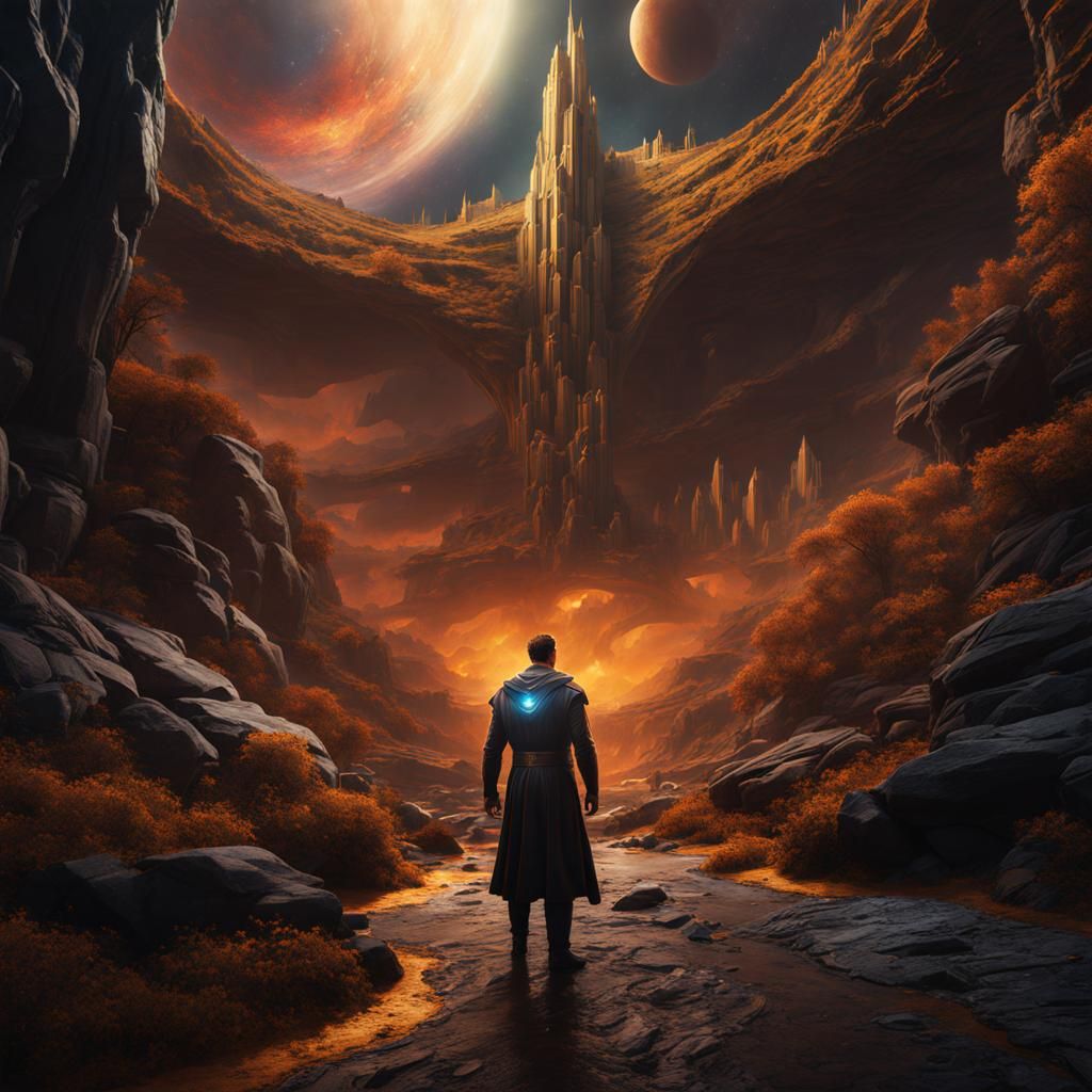 Fantastical Spark of Hope in Detailed Matte Painting