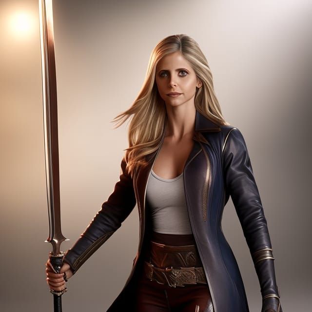 Buffy the Vampire Slayer Portrait in Digital Art Style