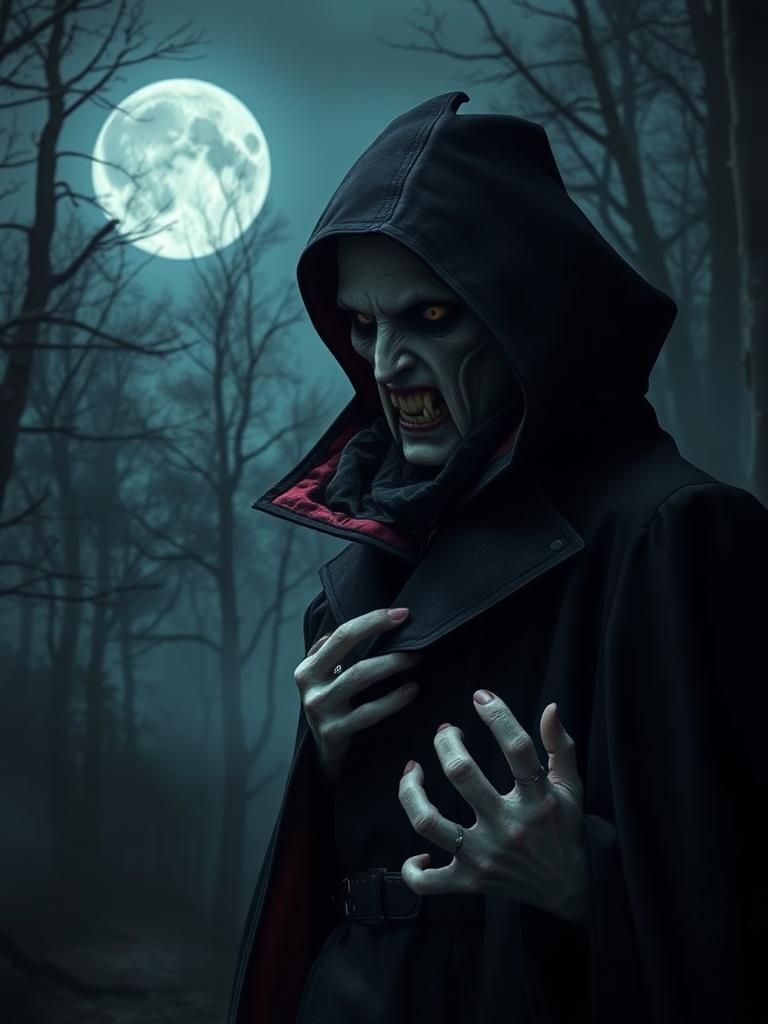 Mysterious Being in Dark Romantic Style