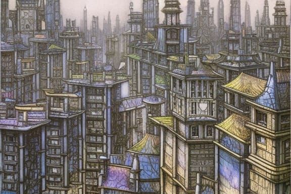 City of Greyhawk in High Fantasy Style