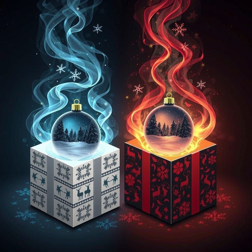 Ethereal Yin Yang Holiday Scene