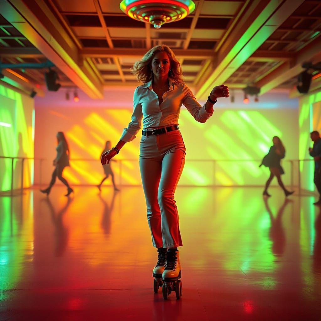 Dance of Shadows in Retro Disco Glory