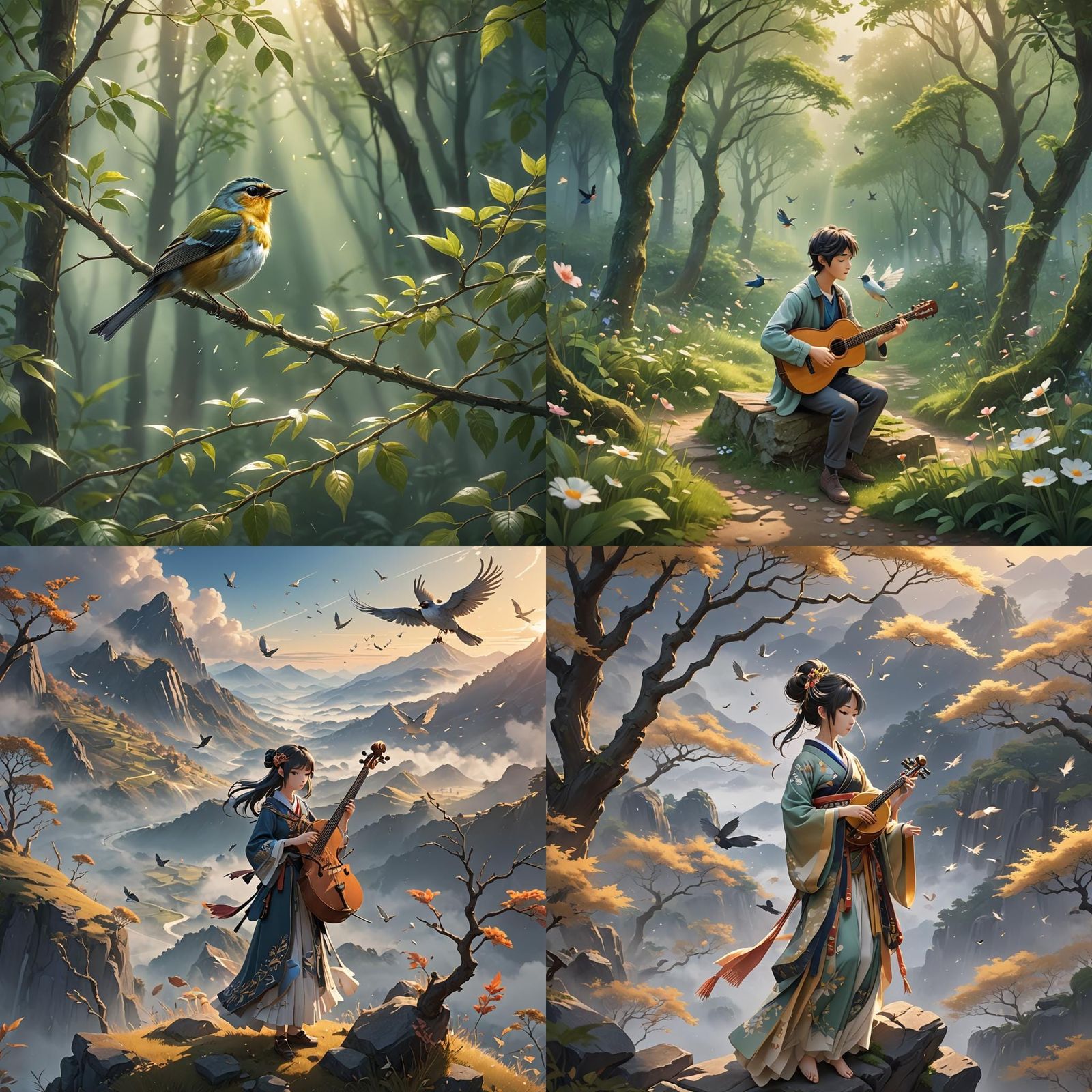 Sunrise Serenade: Anime-Inspired Morning Scene