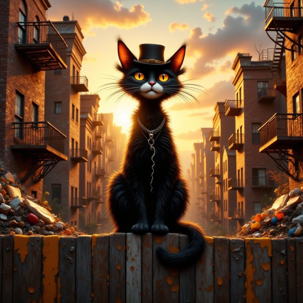 Sassy Stray Cat Reigns Supreme in Urban Kingdom