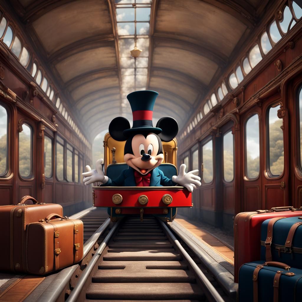 Mickey Mouse's Fantastical Train Journey in France