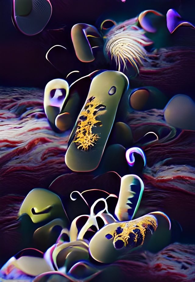AI Generated Image of Bacteria