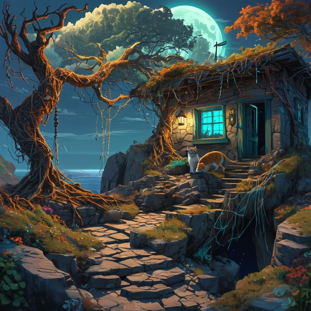 Youthful Tenderness in a Mystical, Neon-Lit World