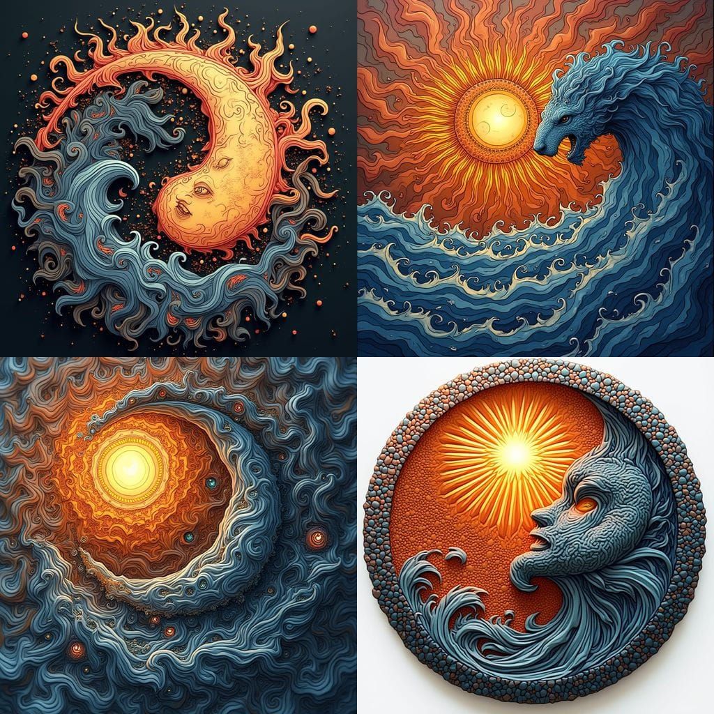 Cosmic Balance in Vibrant Fractal Harmony