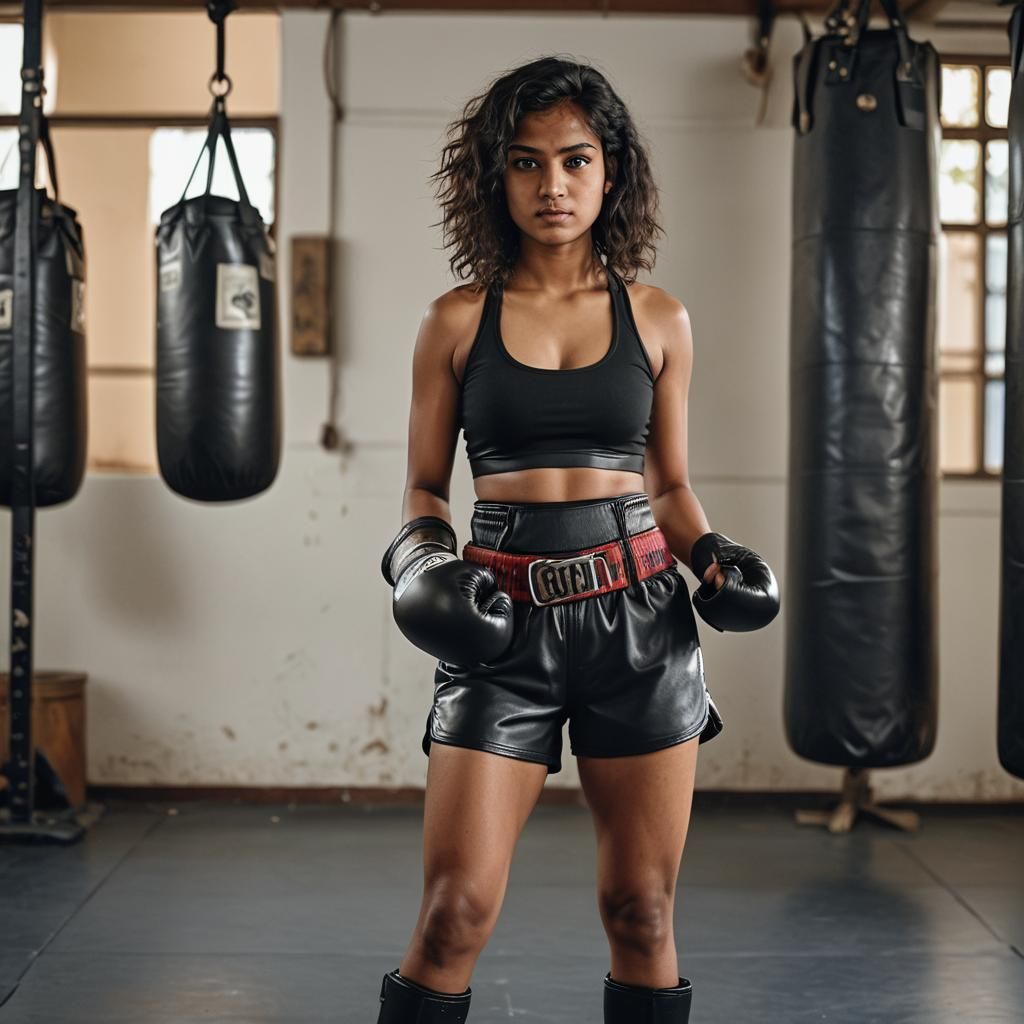 Akshata Murty: Confident Dojo Portrait in Leather