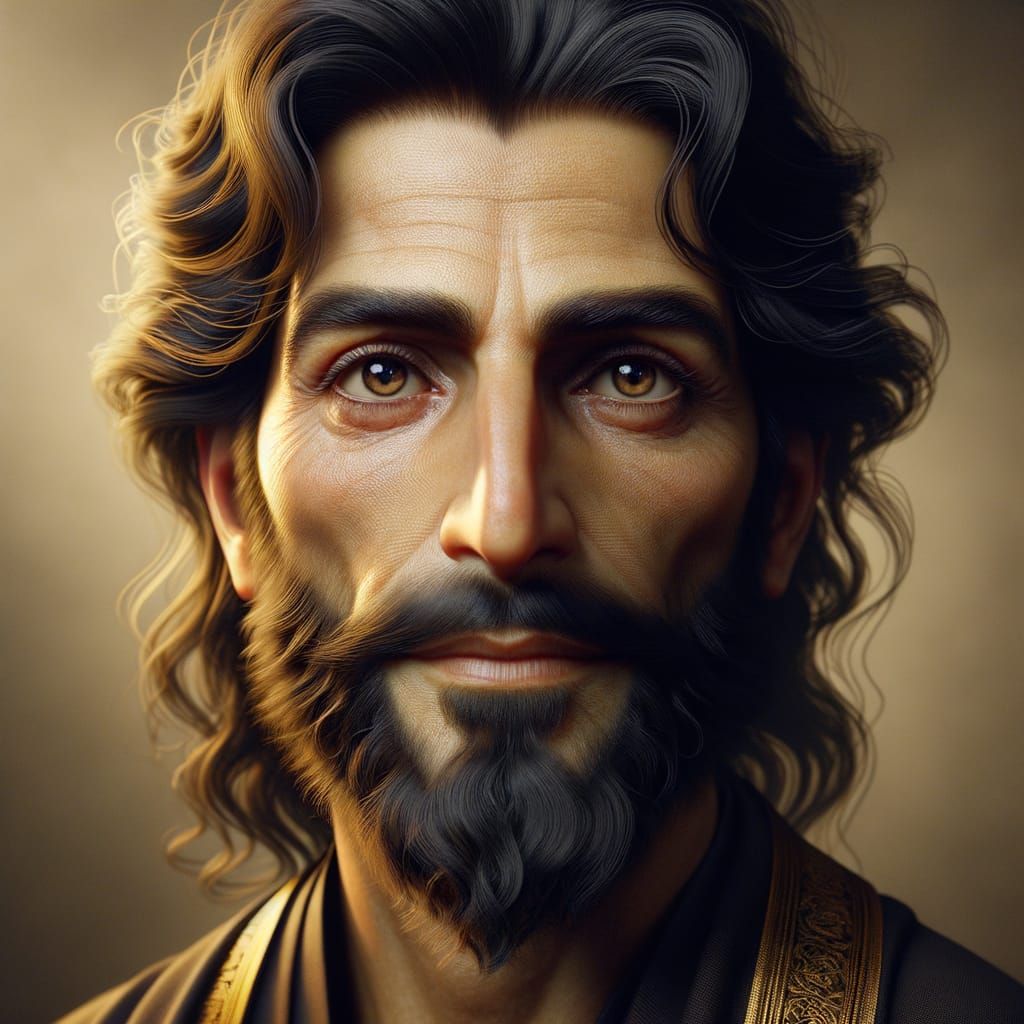 Detailed Portrait of Dignified Middle Eastern Man