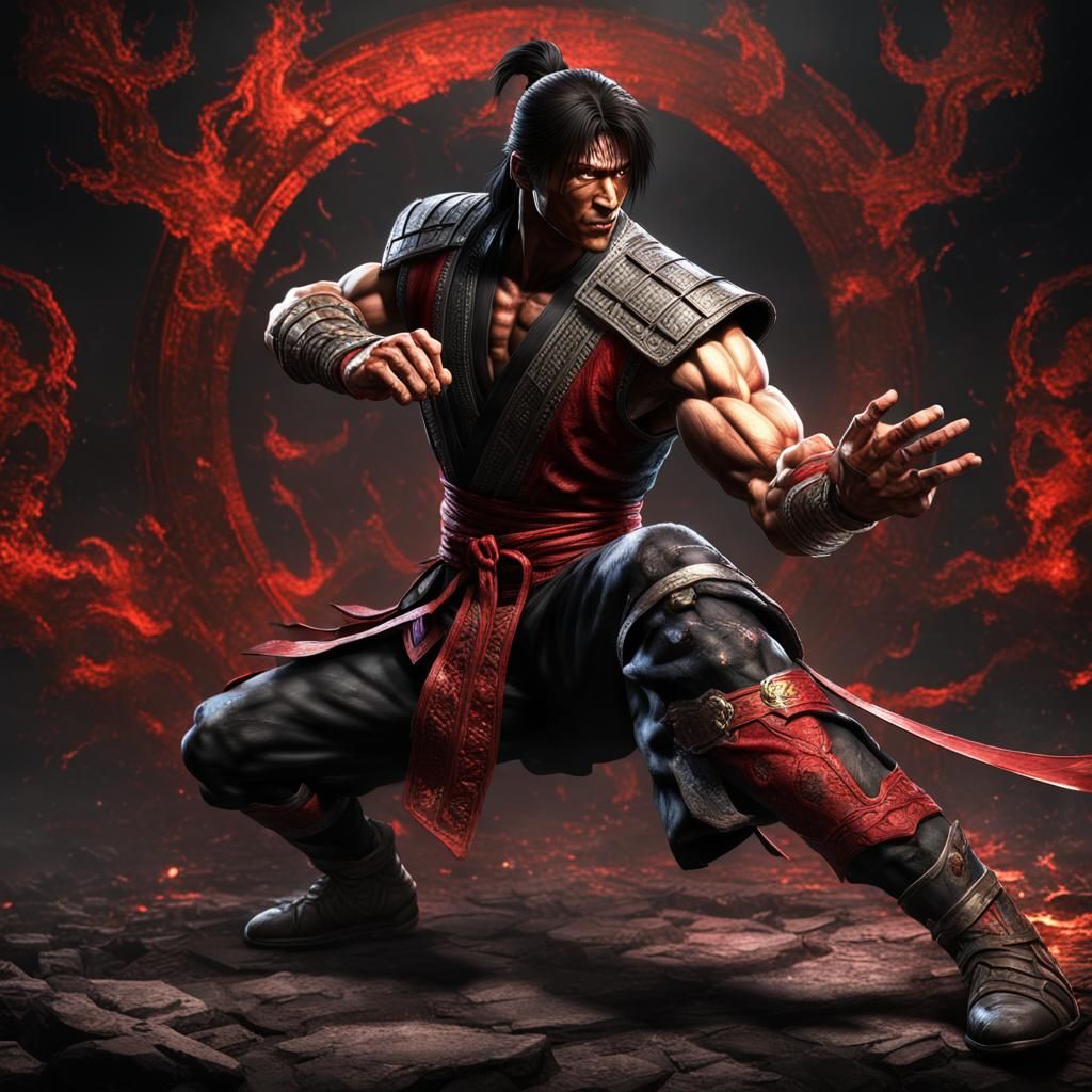 Hyperrealistic Liu Kang from Mortal Kombat