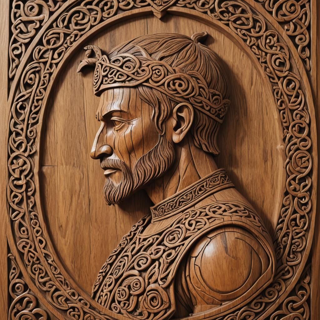 Nordic Carved Wood Panel Art