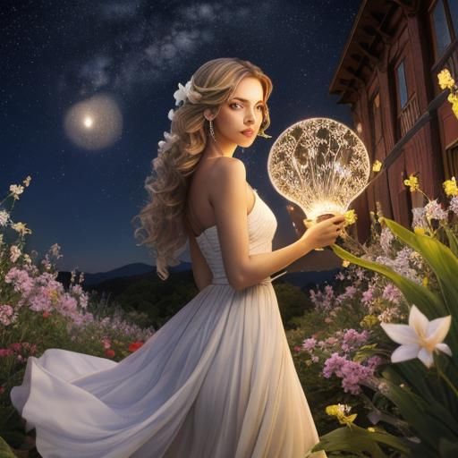 Vivid Silver Fractal Design with Fibonacci Curves