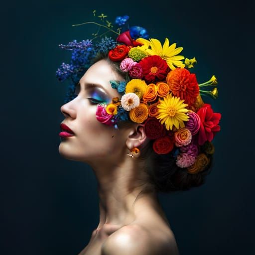 Floral Woman: Hyperdetailed Fantasy Art in 8K