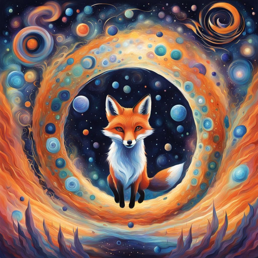 Fox Stepping Through Interdimensional Portal