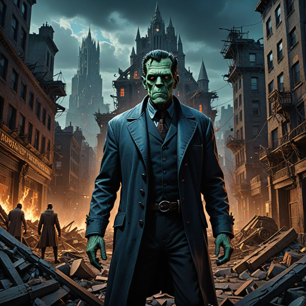 Frankenstein's Monster Rises from the Ashes in Dark Fantasy...