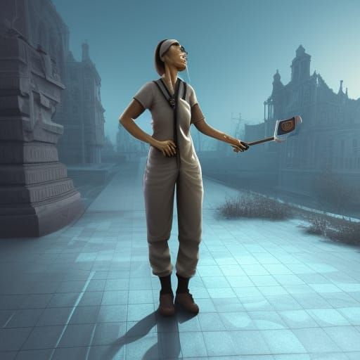 Sinister Nurse Hunting Giant Rats in City