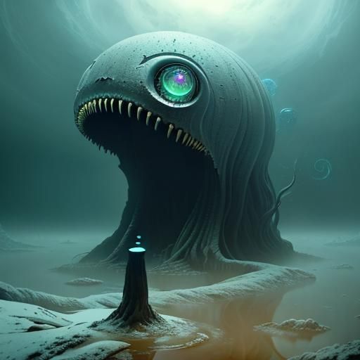 Yog-Sothoth in Cosmic Vortex: A Photorealistic Horror