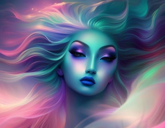 Purple Sea Mermaids: A Photorealistic Digital Illustration