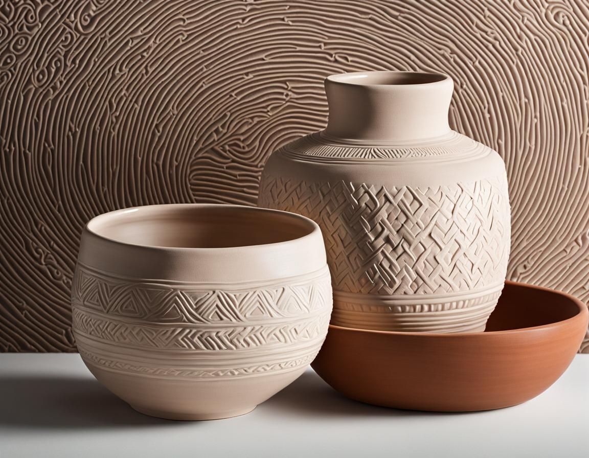 Pottery Item Under Precision Spotlights