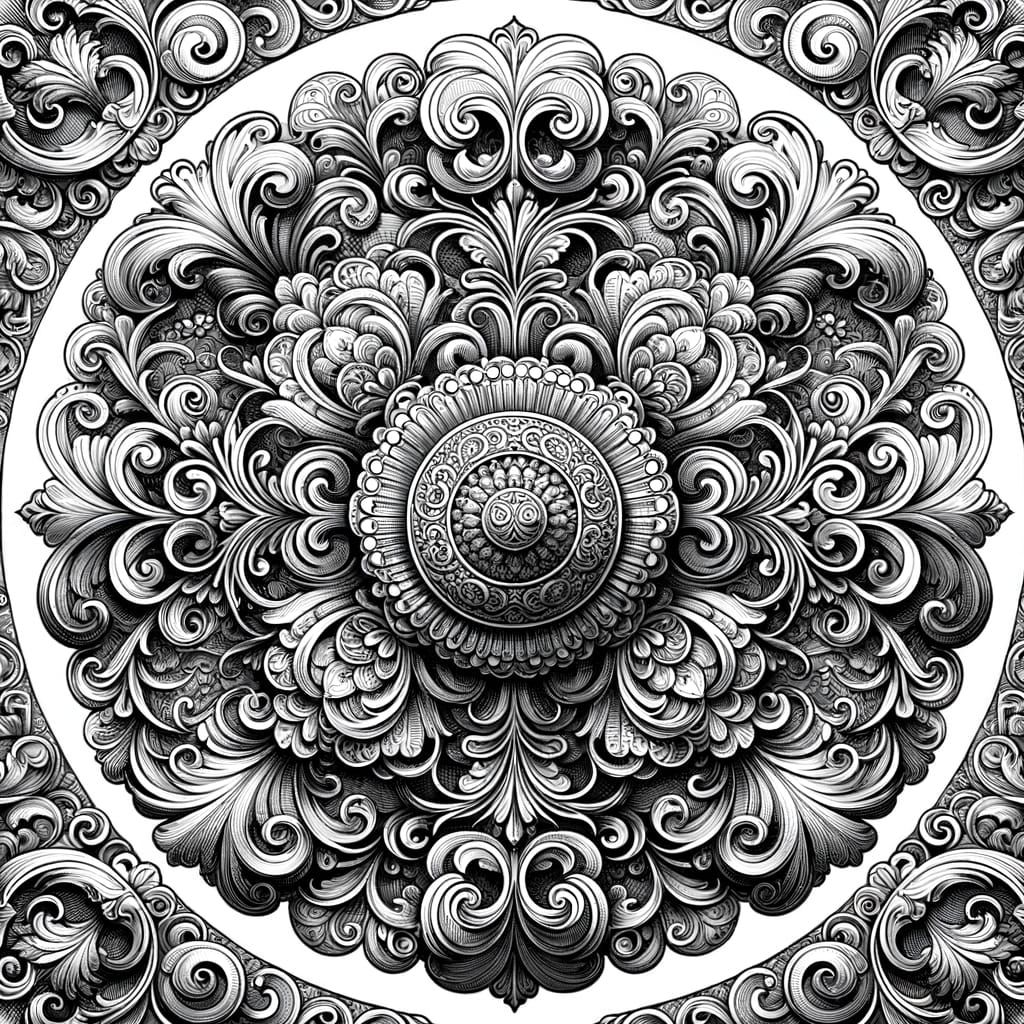 Elegant Steampunk-Inspired Scrollwork with Whimsical Floral ...