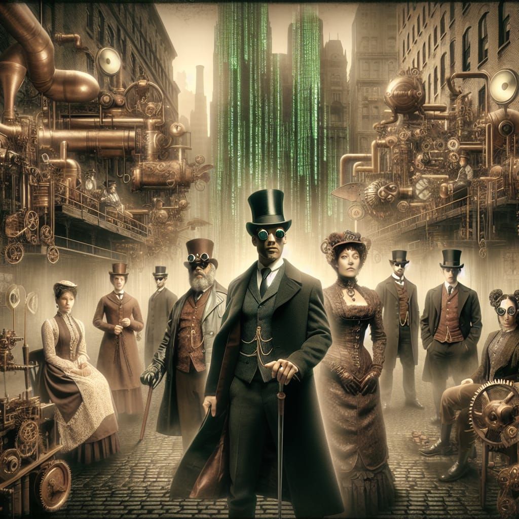 Steampunk Matrix: Victorian Era Digital World