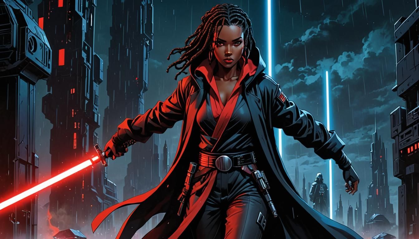 Star Wars: Dark Side Warrior in Anime Style