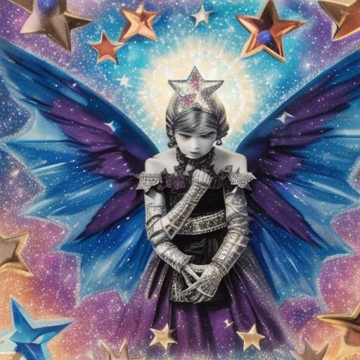 Gothic Alcohol Ink Stars in Rayograph Style