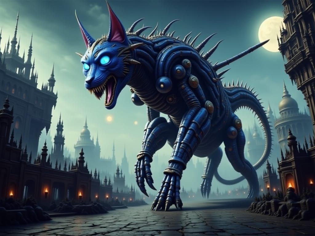 Giant Robot Kitten Rampages Through Arcology