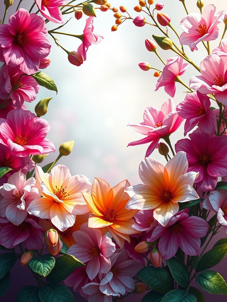 Vibrant Spring Floral Masterpiece in Hyperrealistic Style