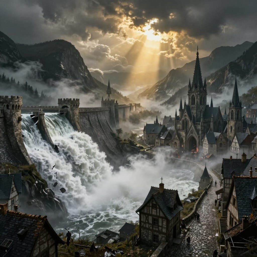 Catastrophic Dam Breach Threatens Gothic Town