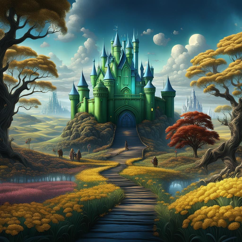 Fantastical Wizard of Oz Matte Painting in 8K