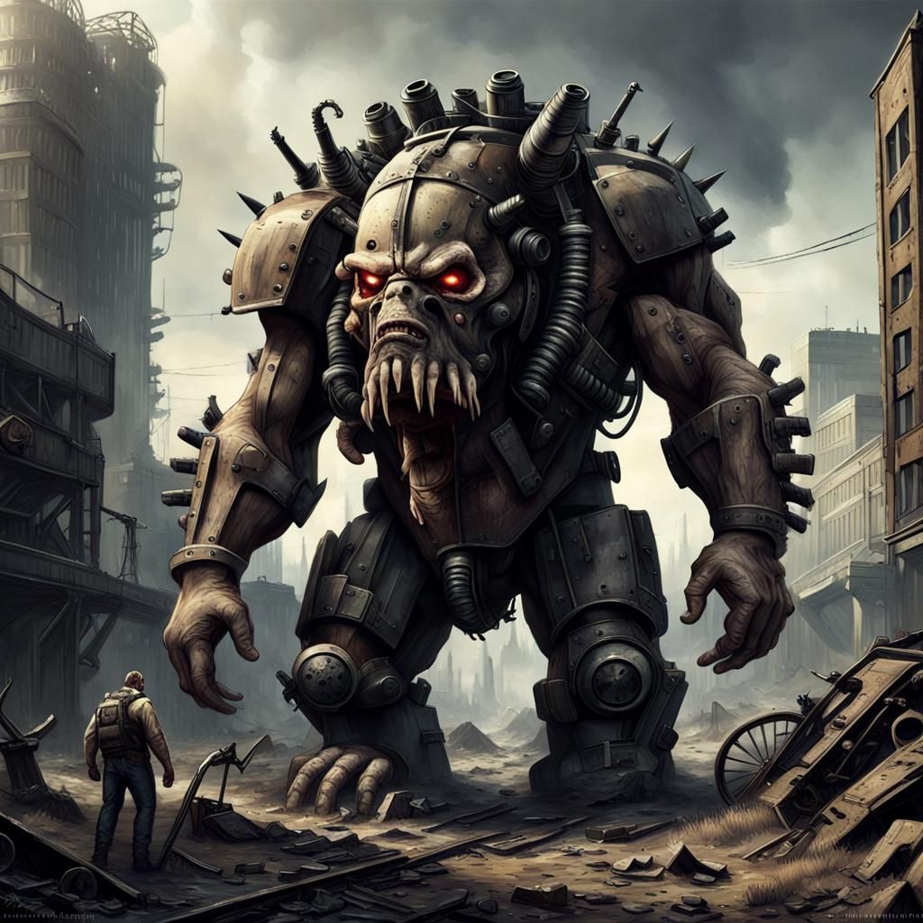 Dieselpunk Supermutant Behemoth in Fallout Style