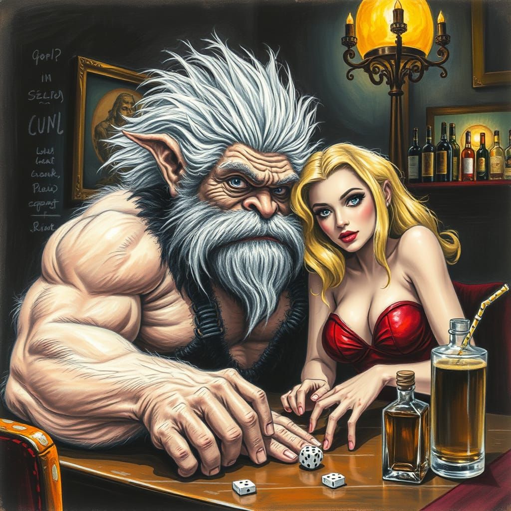 Troll Einstein and Bardot in Chiaroscuro Pub