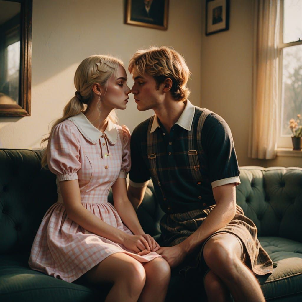 Ethereal Moment of Romance in Soft Pastel Hues