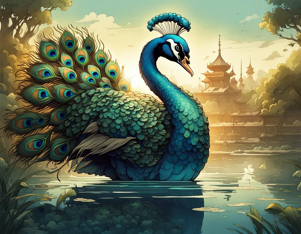 Peacock Swan Hybrid . . . PeaSwan