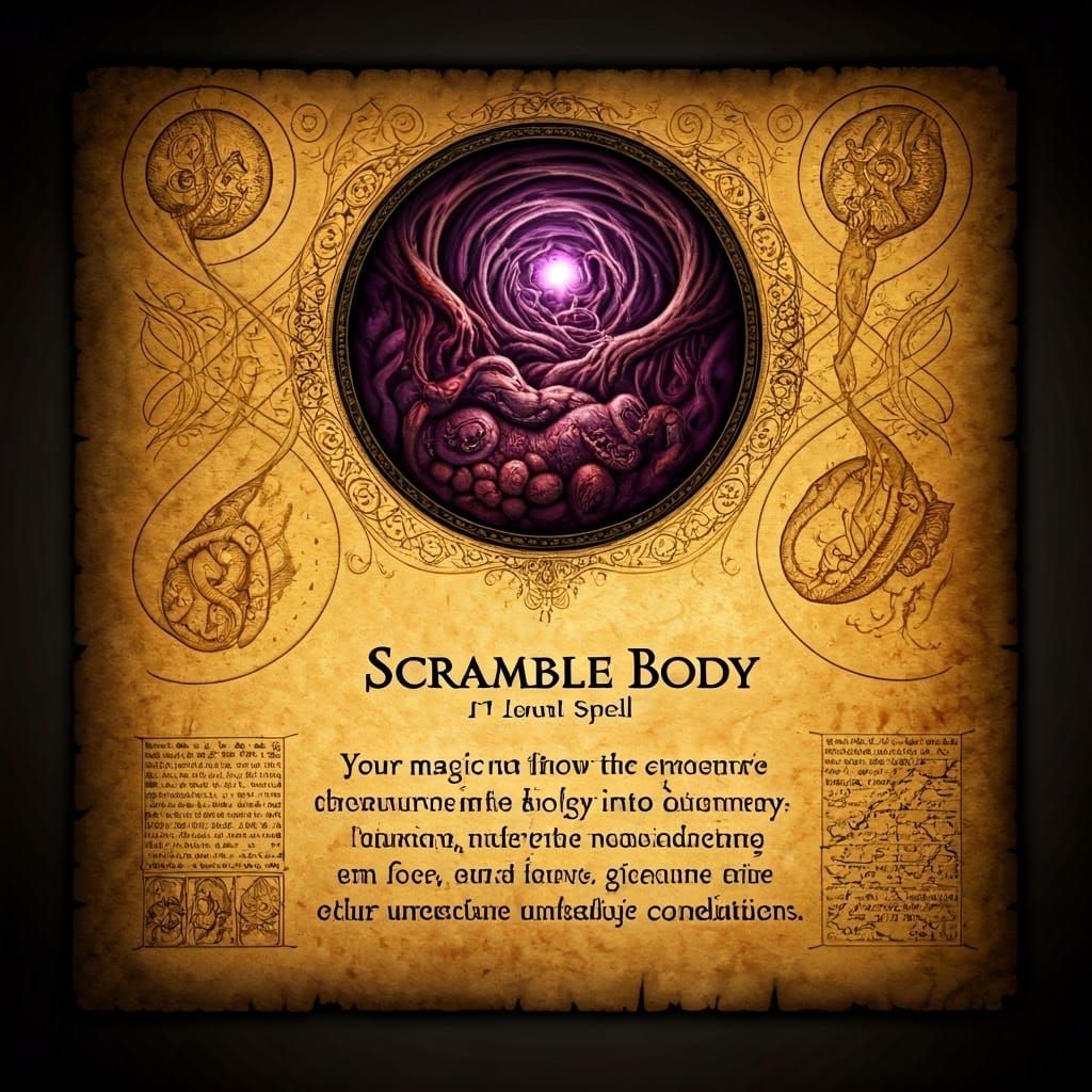 Spellbook Page: Scramble Body Spell