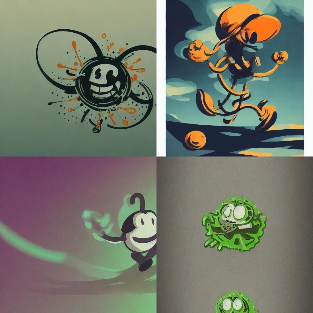 Minimalist Neuron Logo with Glasses in Modern Style