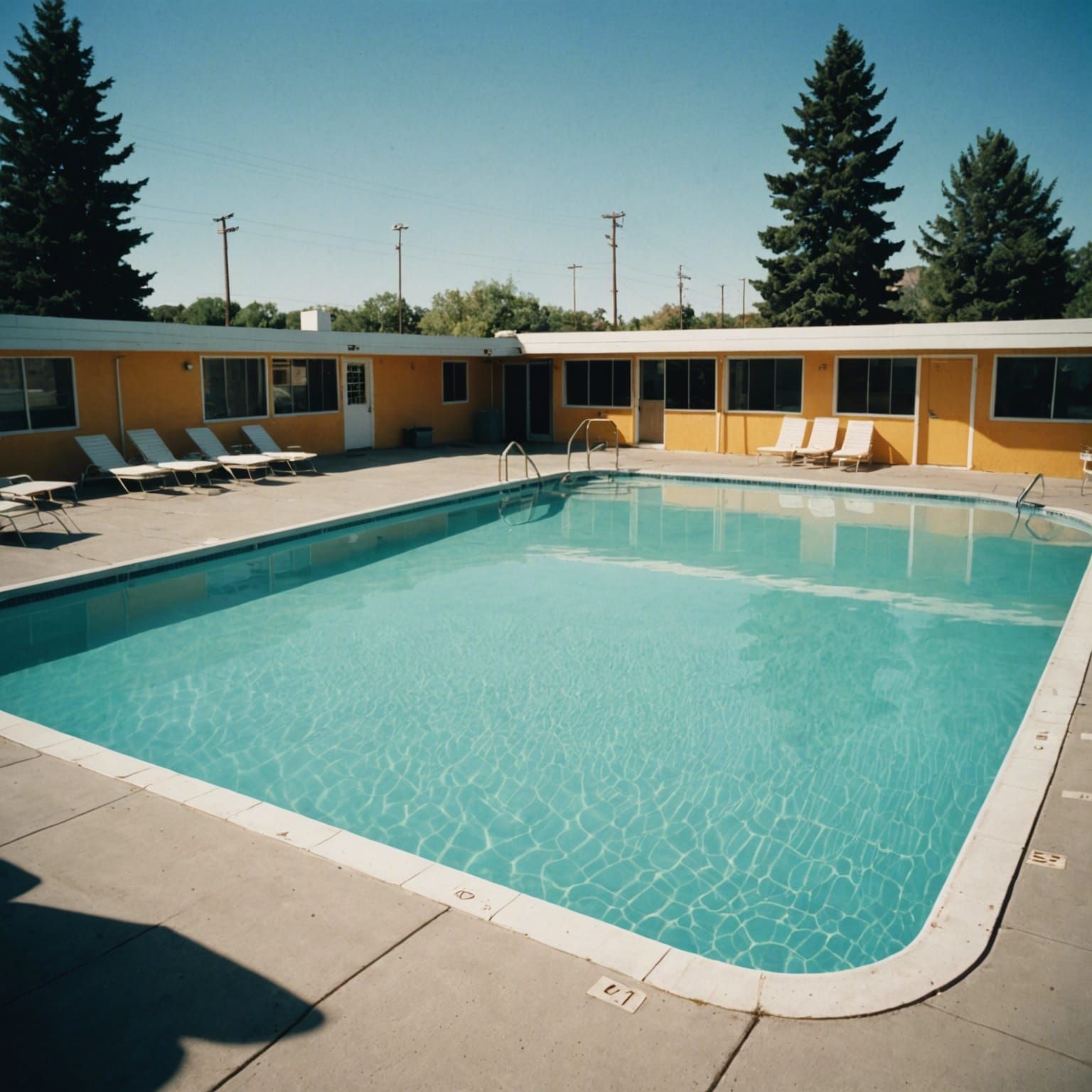 Motel Pool Photo in Stephen Shore Style