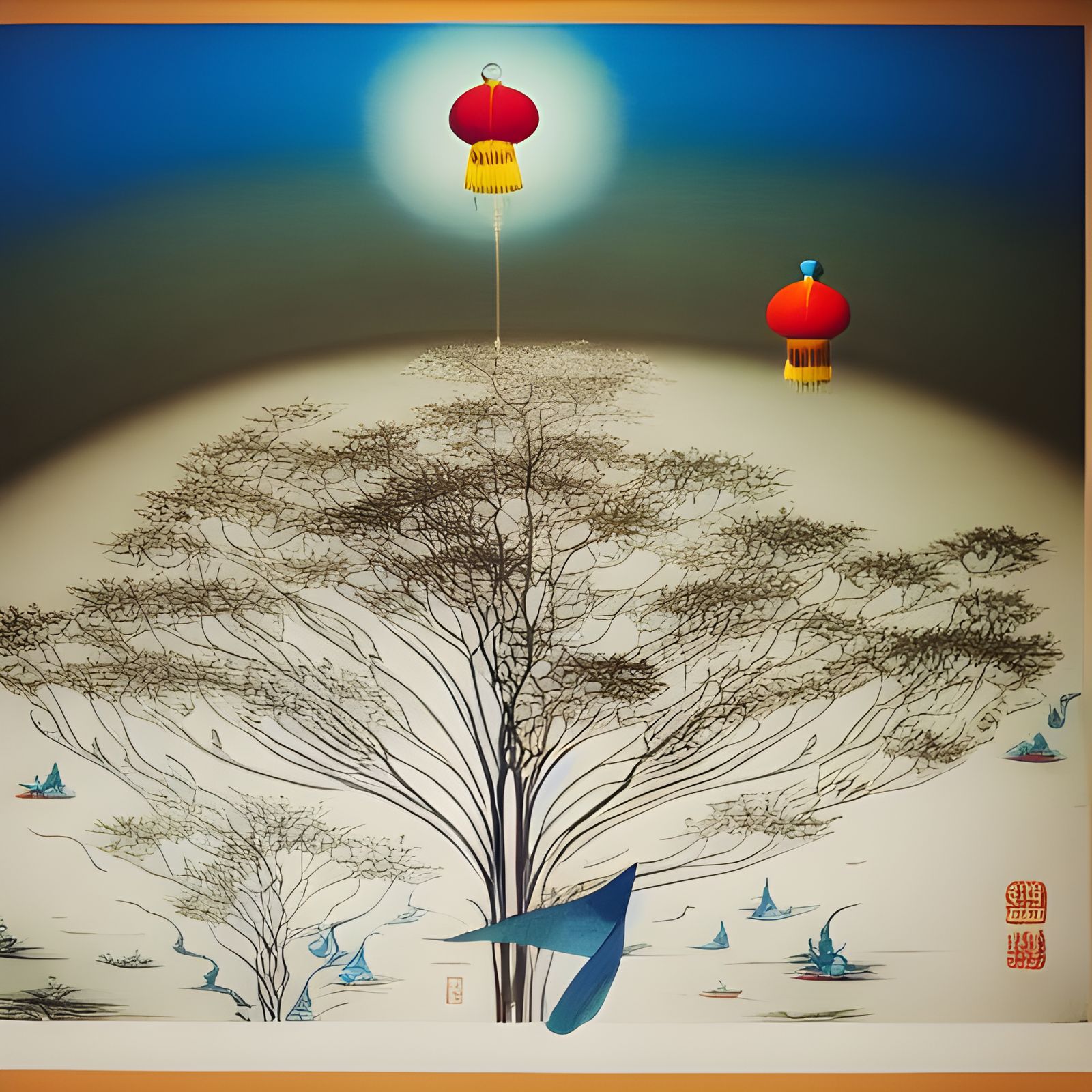 Paper Wonderland Forest with Origami Birds