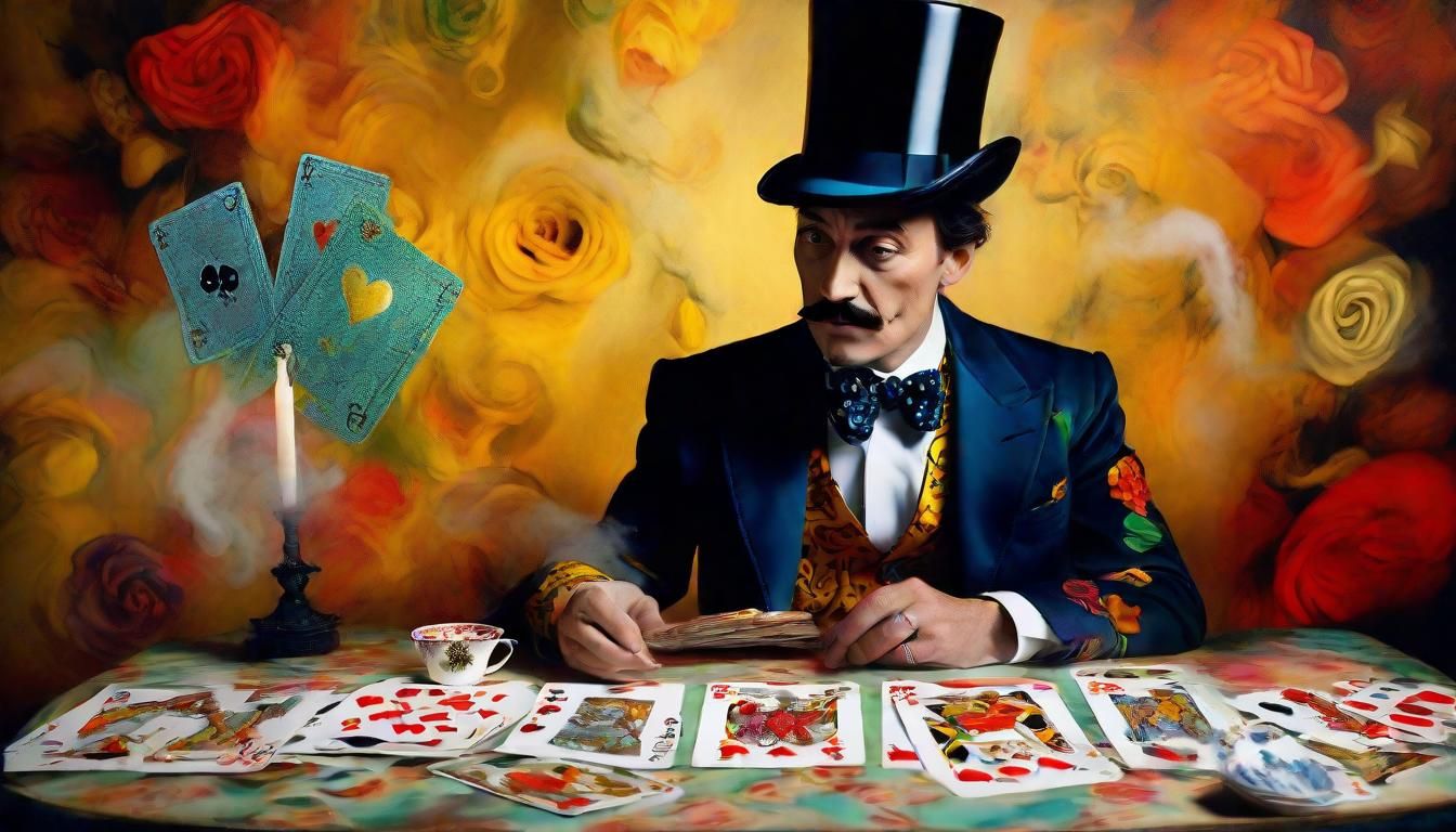 Surreal Man in Top Hat Inspired by Oil Paintings