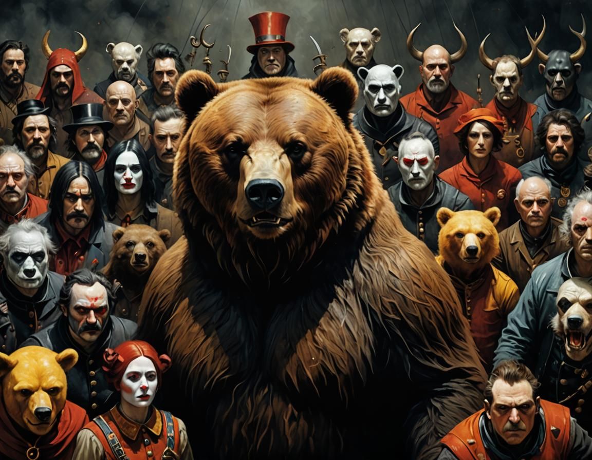 Demonic Cyborg Bear Executioner in Volcanic Hyperspace